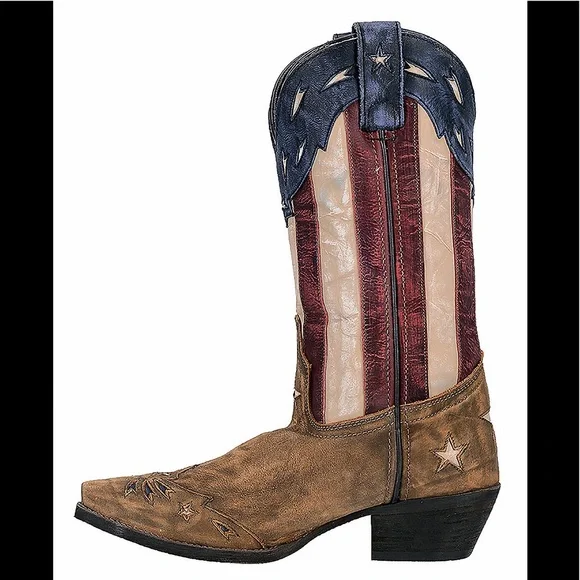 Laredo Western Keyes American Flag Cowboy Boots - Picture 2 of 8
